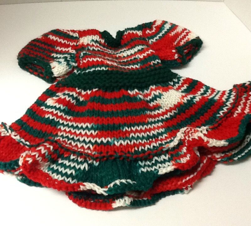 Knitted party dress for 18" doll