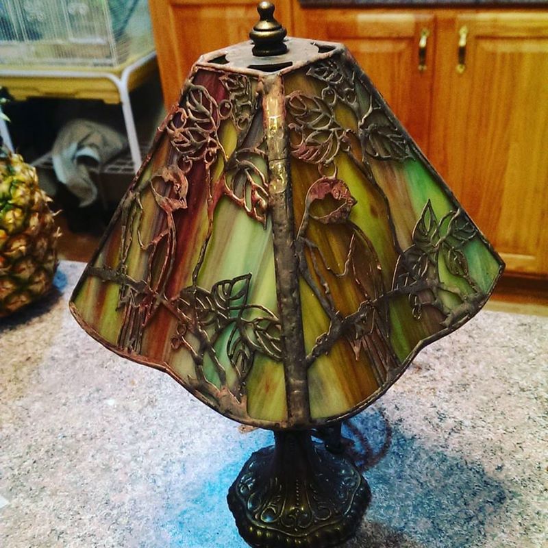 Stained Glass Filigree Overlay Lamp