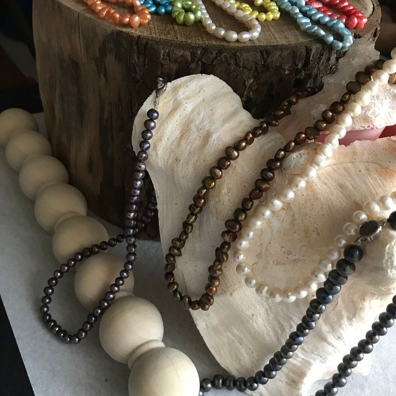 Long chain necklaces..