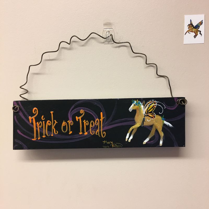 Trick or Treat Halloween Wall Art Sign