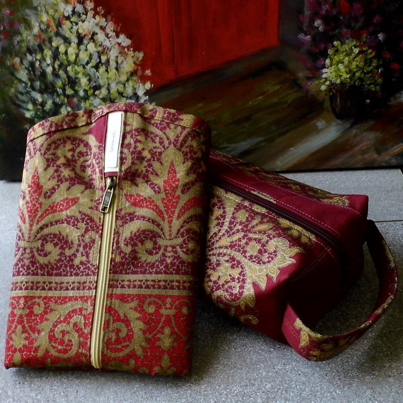 Garment Bag, Hanging Garment Travel Bag, Purple Clothing Carrier Gift For Women, Travel Garment Bag & Toiletry Bag, Shoe Dust Bag