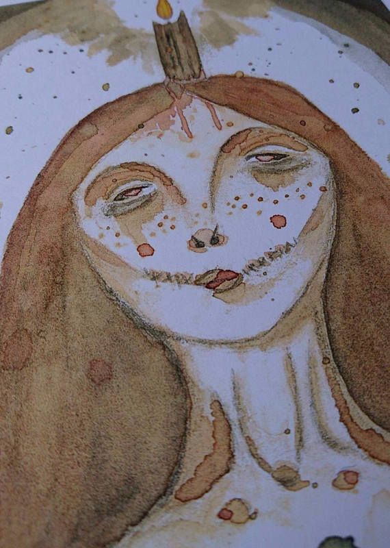 The girl with candles