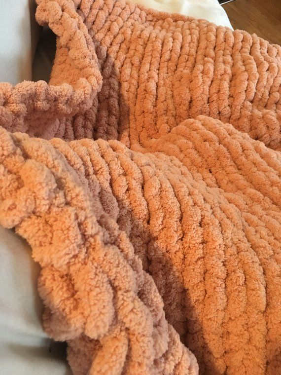 Big chunky arm knit blanket chenille, big knit blanket