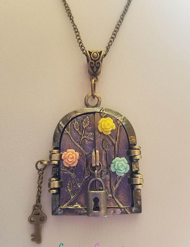 Fairy Door Necklace/ Fairy Door Locket/Geekery/Fantasy/Costume/Cosplay/Comicon/Gift For Her/Wedding /Gift