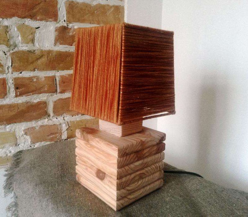 Handmade bedside lamp "Chalet"