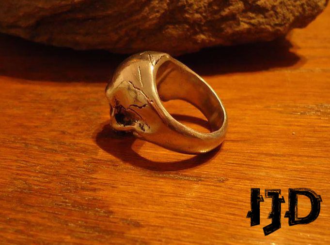 Silver Skull Ring - Black Metal Ring - Black Metal Jewelry - Gothic Ring - Vampire Ring - Viking Ring