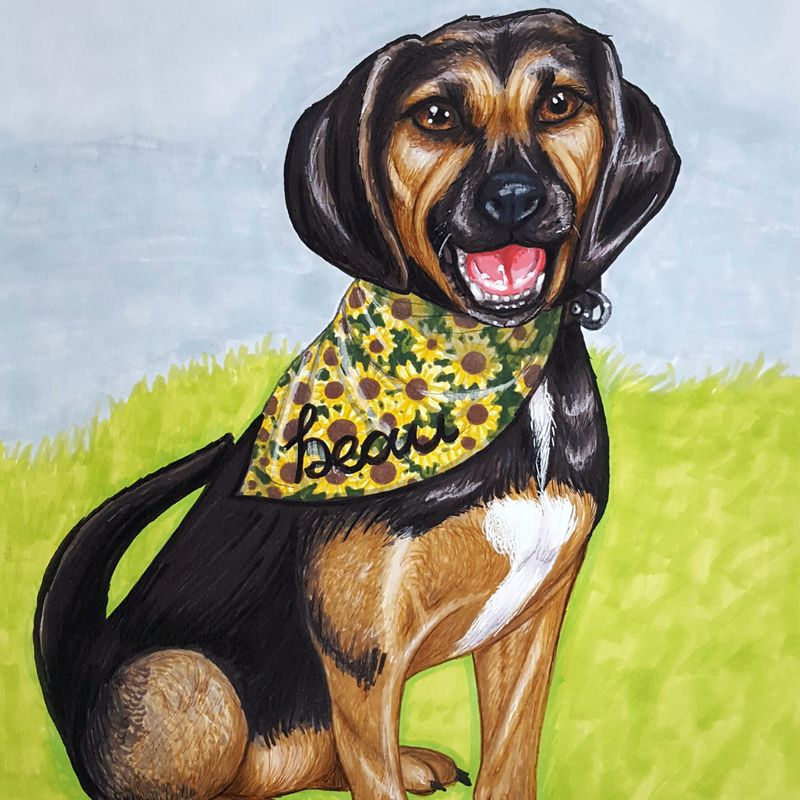 9"x12" Hand-painted Pet Portraits | Gift for Pet Owner, Animal Lover, Cat Lover, Dog Lover, Horse Lover | Pet Memorial, Pet Remembrance, Pet Loss