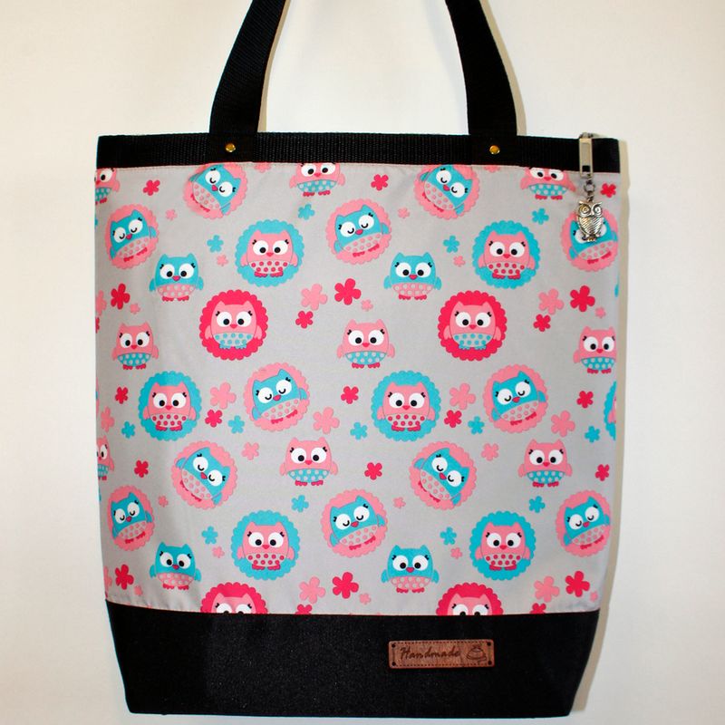 Textile shopping bag "Owls"