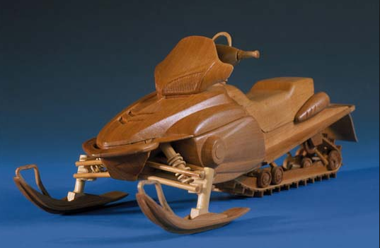 Wooden snowmobile