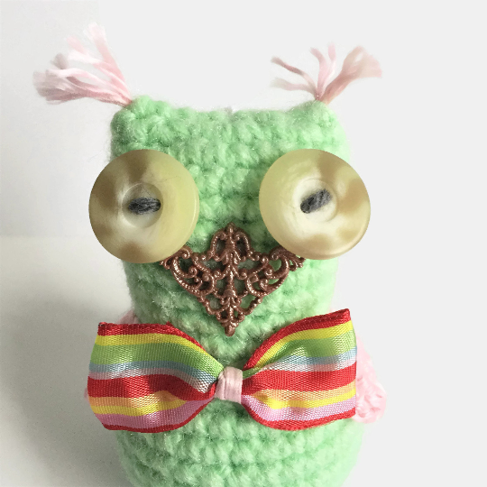 Green Owl Bag Keyring Bag Charm
