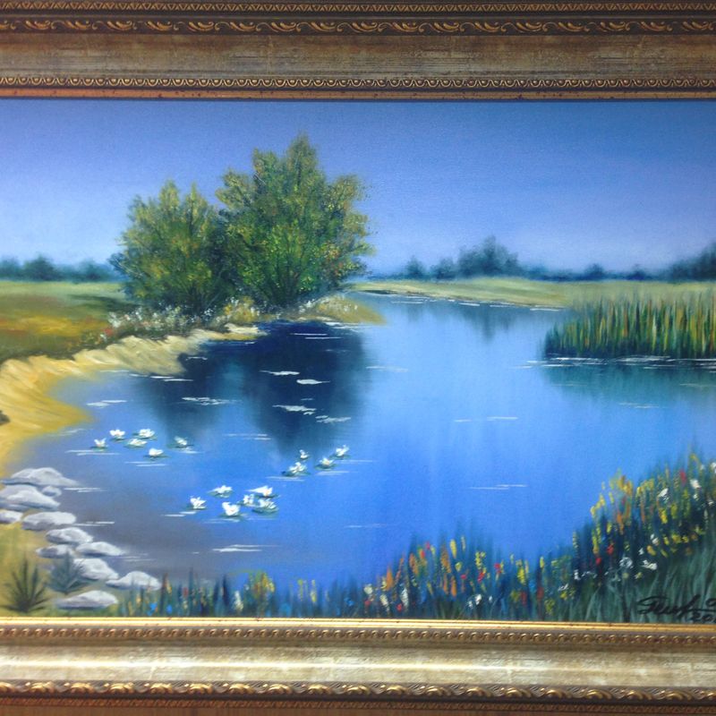 A painting "Near the lake"