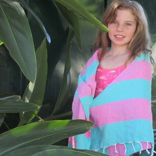 Turquoise Bubble Gum Pink Turkish Towel – Loopys