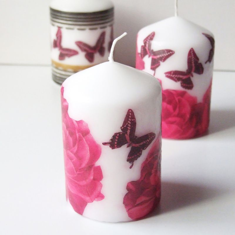 DIY Candle Decoupage