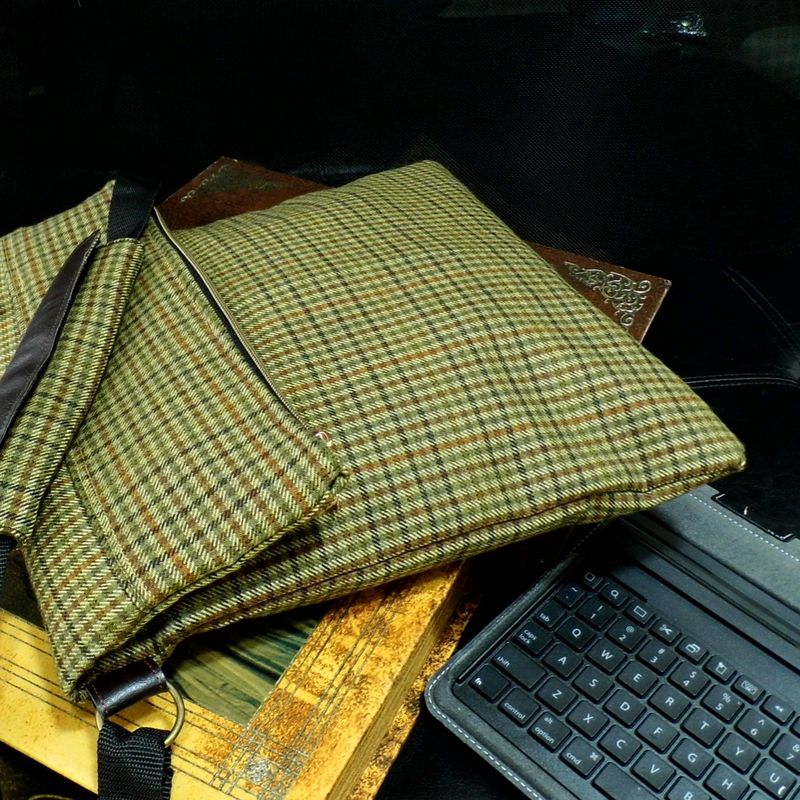 Brown Crossbody Bag, Mens Crossbody Bag, Foldover Crossbody Bag, Womens Shoulder Bag, Faux Leather Laptop Bag, Bespoke Bag