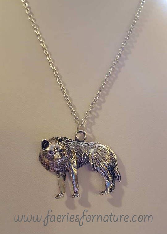 Silver Wolf Necklace