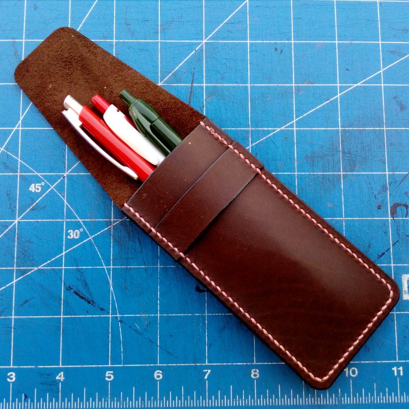 Handmade leather pencil case