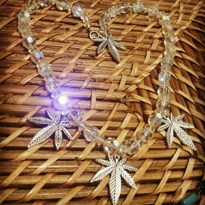 Cannabis choker necklace