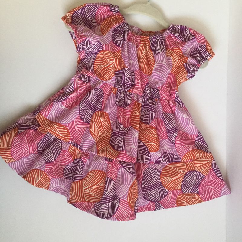 Organic cotton baby dress 0-3 months