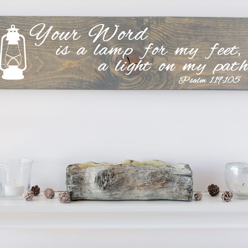 Your Word Is A Lamp Sign, Verse Sign, Christian Decoration, Christian Gift, Gifts for Her, Wood Wall Art, Christian Wall Art, Gifts for Wife