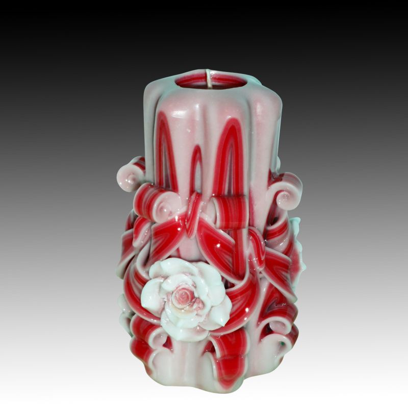 Rose candle - Handmade gift candle - Hand Carved candles -Unusual gifts - Anniversary gifts - Wedding - Valentines day gifts - 5 inch/ 12cm