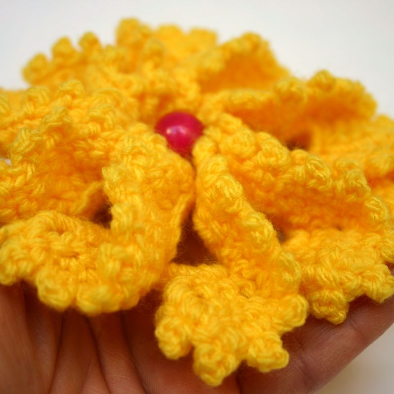 Crochet Flower Brooch