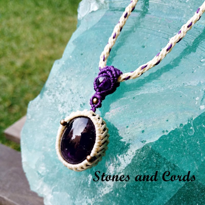 Amethyst Macrame Necklace