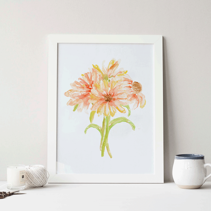 Sunflower print, sunflower wall art