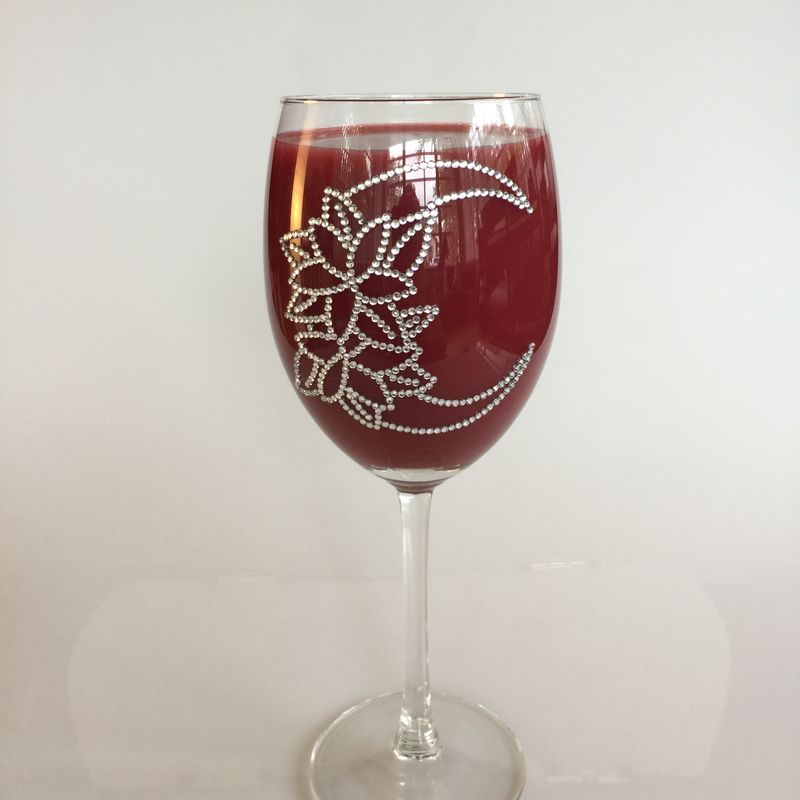 Handmade decorative wine glass