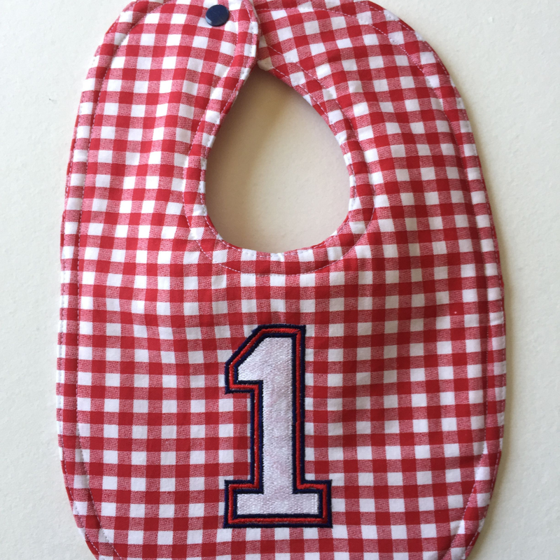 Patriotic 1st Birthday Bib
