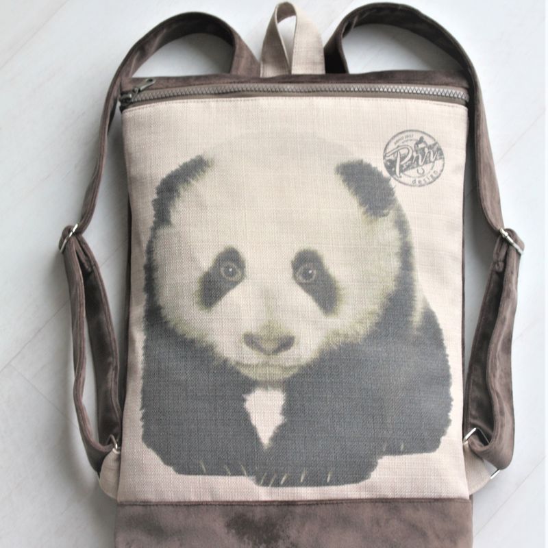 Cute panda print rucksack