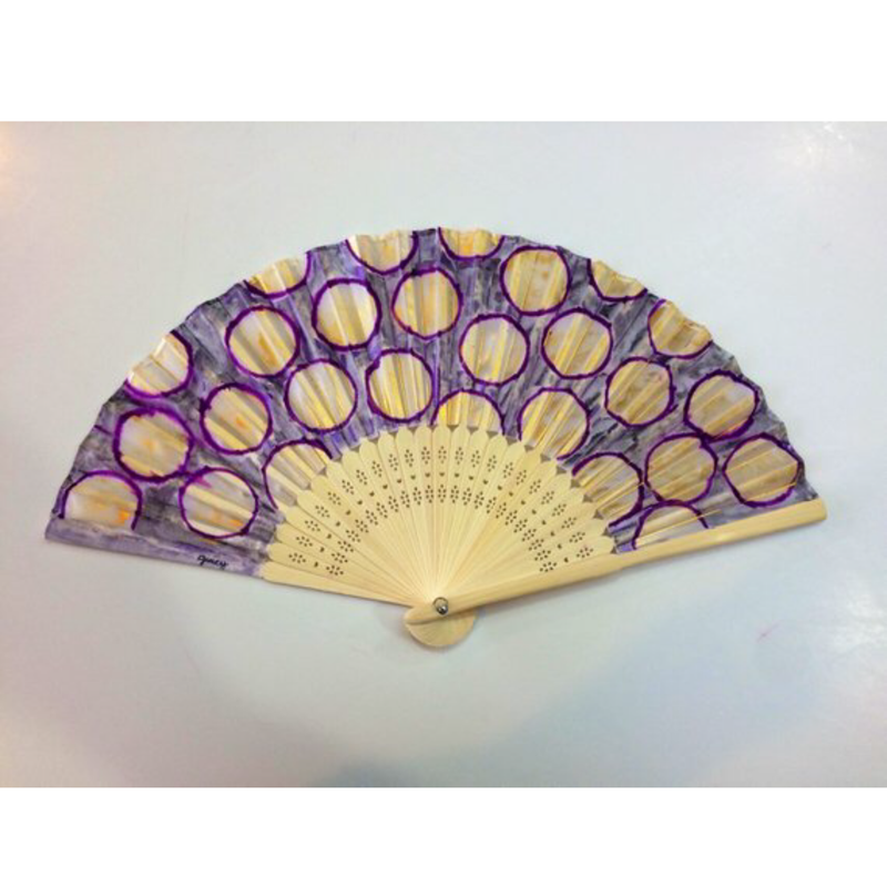 Lynn Hand fan, hand painted hand fans, outdoor wedding, beach wedding, spanish hand fan, free shipping, beach and travel accessory