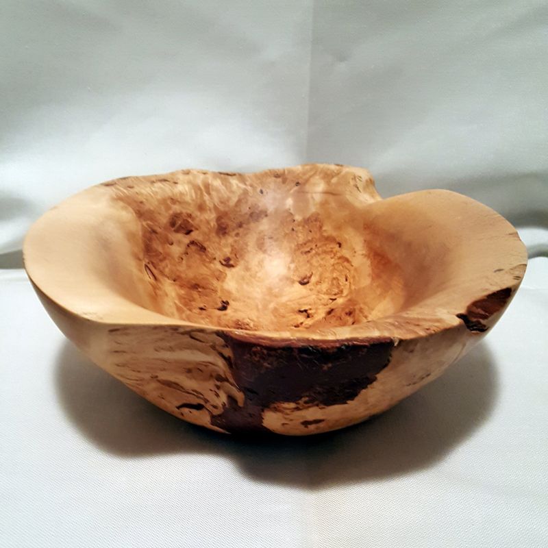 Handmade Birch Burl Wood Fruit Bowl , Decorative Bowl, Woodturning Bowl, Handmade Bowl, Beautiful Wood Grain and Color
