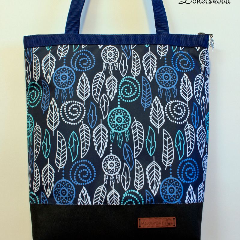 Textile bag "Foliage" (blue).