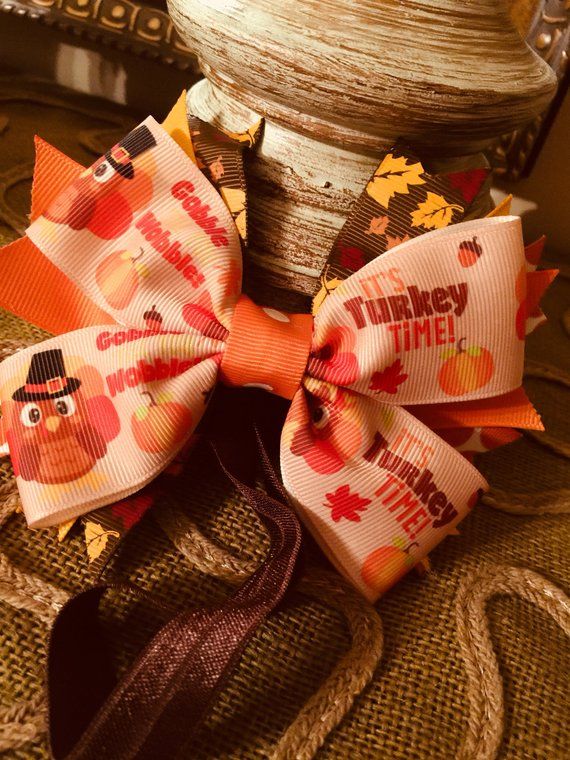 Headband Bow for 0-12 Months. Perfect for Thanksgiving Celebrations. Free Shipping