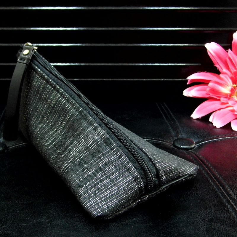 Small Makeup Pouch, Sunglass Pouch, Black Makeup Bag, Small Zipper Pouch, Small Travel Pouch For Women