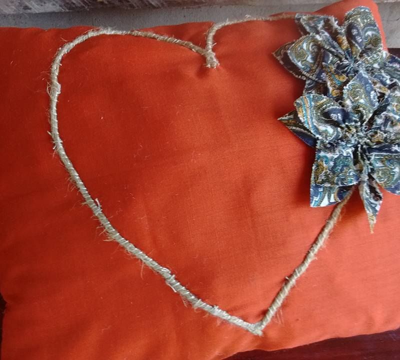 Rustic Heart Pillow