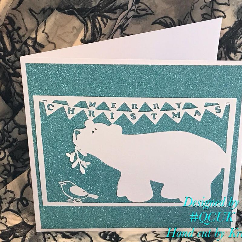 Christmas Kiss papercutting template