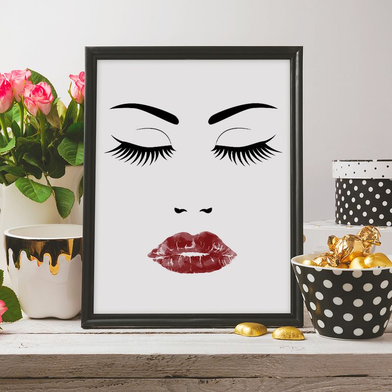 Face wall art, woman face print.