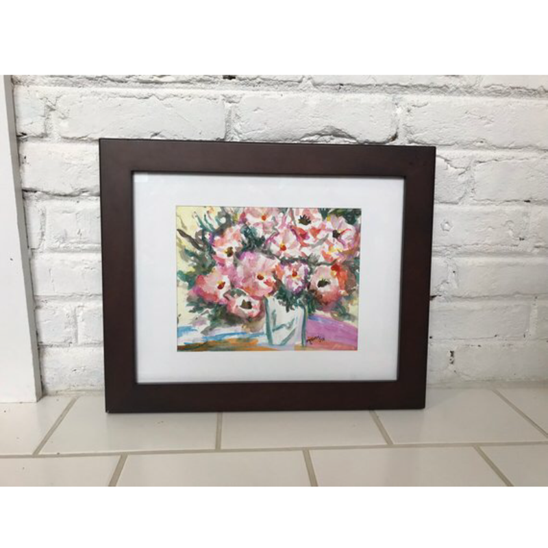 Original Watercolor Painting- Flower Vase
