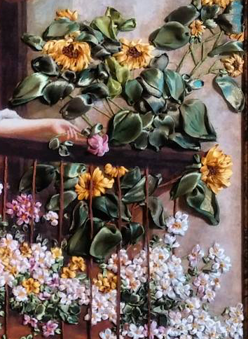 A picture "A girl at the balcony"