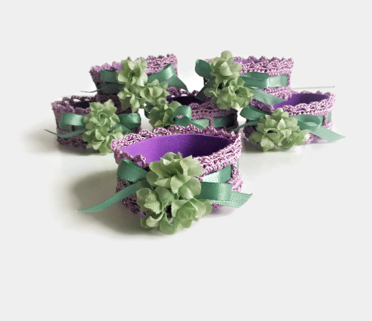 Purple Napkin Ring Set