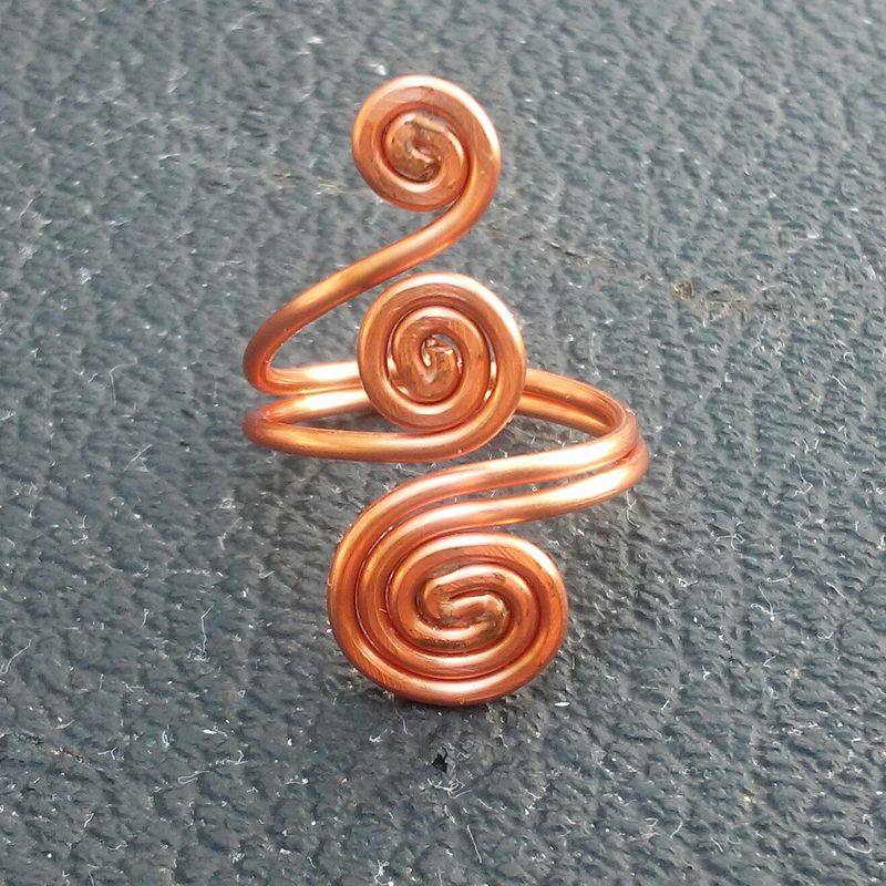 Triple Swirl Wire Wrapped Ring