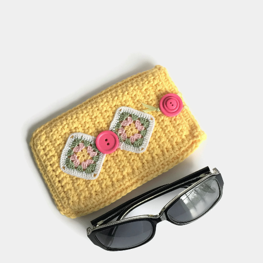 Yellow Soft Sunglasses Case