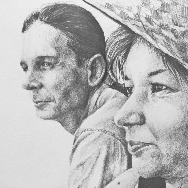 Custom  Family Portrait / Family Portrait from Photo / Personalized Anniversary Gift for him / Wedding gift / Art Portrait /