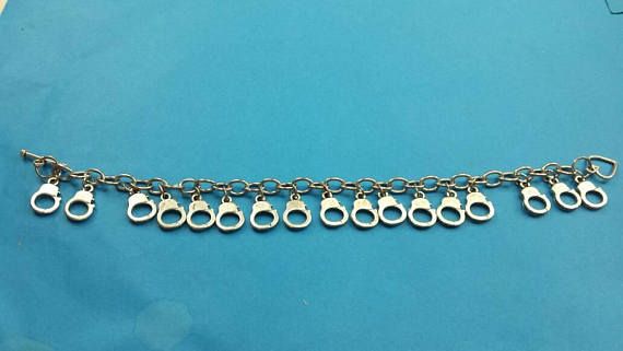 Handcuffs charm bracelet