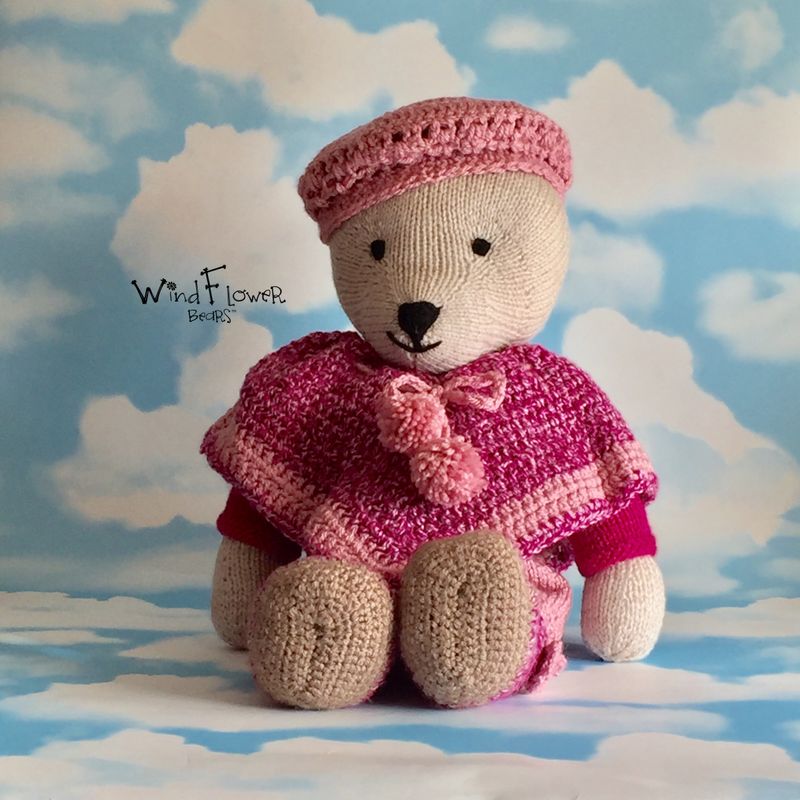 Hand crafted, one of a kind teddy bear - Chamomile.