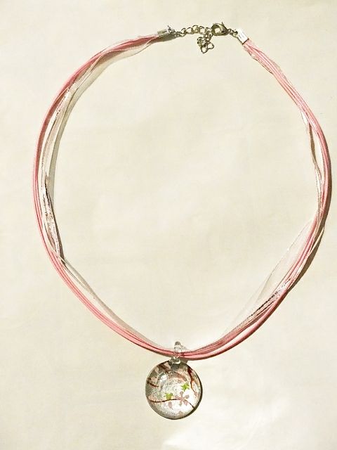 Pink Cherry Blossom Necklace N07