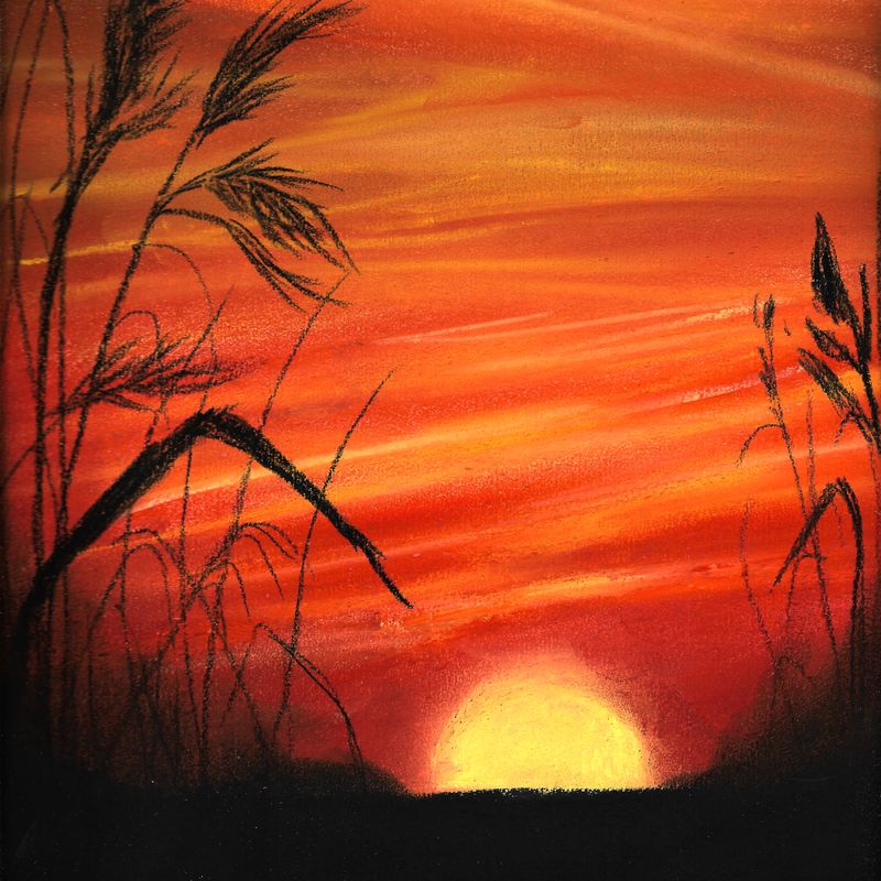 Sunset | Landscape in soft pastels
