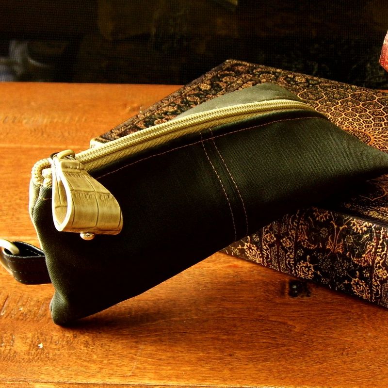 Sunglass Pouch, Brown Small Pouch, Small Zipper Pouch, Small Travel Pouch For Men, Cable Pouch