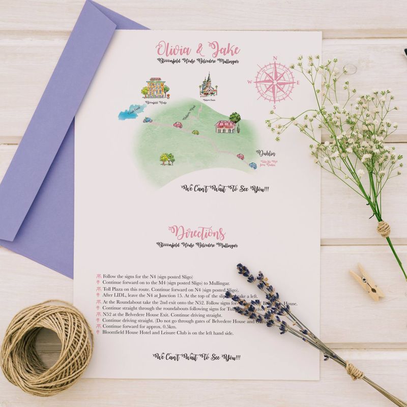 Wedding Map with Directions